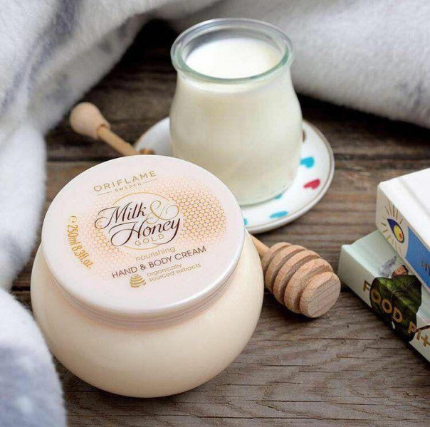 کرم دست و بدن مغذی گلد شیر و عسل 🍯 Milk & Honey Gold nourishing Hand & Body Cream