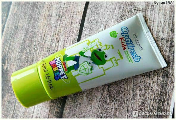 خمیردندان کودک اپتی فرش - Oriflame Optifresh Kids Green Apple Disney Junior Muppet Babies Toothpaste