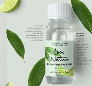 روغن تمیز کننده درخت چای و روغن لیمو لاونیچر مناسب پوست 🔯  Purifying Face Oil Oily Skin with Organic Tea ☕️ Tree 🎄& Lime10 Ml