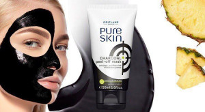 ماسک زغال از لاین پیوراسکین 😍 Pure Skin Charcoal Peel-Off Mask