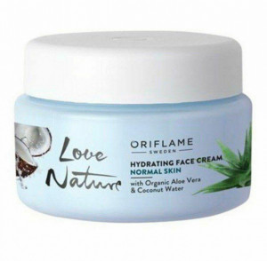 ژل کرمی صورت آلوئه ورا Love Natur Hedrating Face Cream With Organic Aloe Vera & Coconut Water